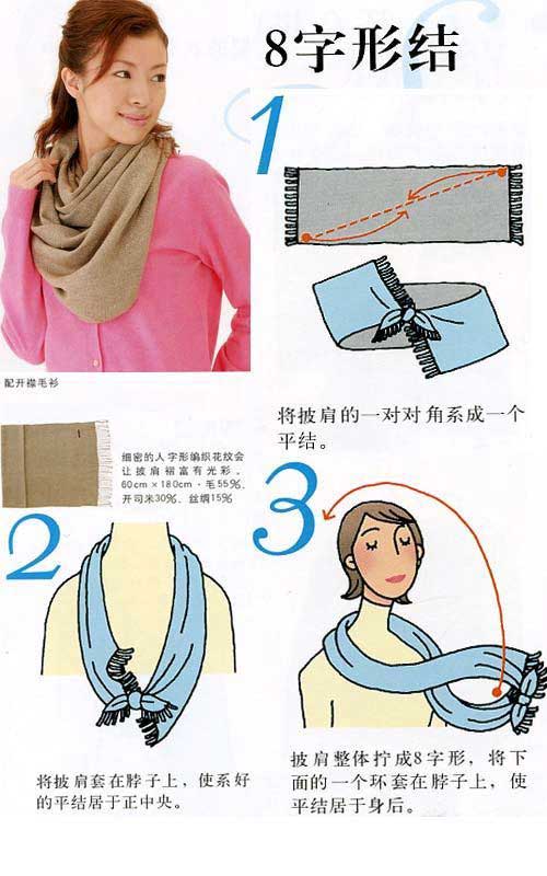 围巾系法──8字形结