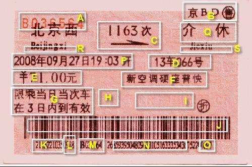 旧版火车票