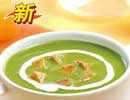 必胜客菜单价格图片:BBQ香肠菠菜浓汤(Cream of Spinach with BBQ Sausage)